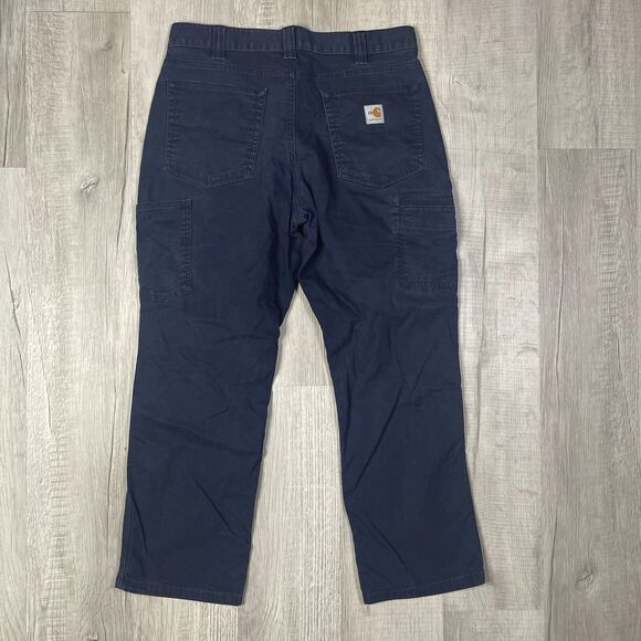 READ Carhartt FR Cat2 36x30 Men Flame Resistant Navy Relaxed Pants BN2517-FRM Q - Picture 13 of 15